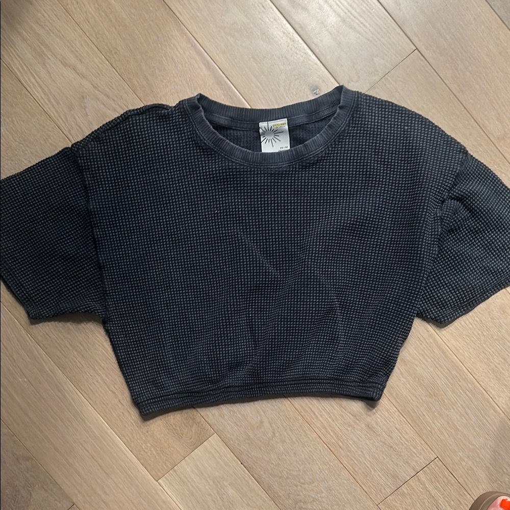 Offline Black Crop Top